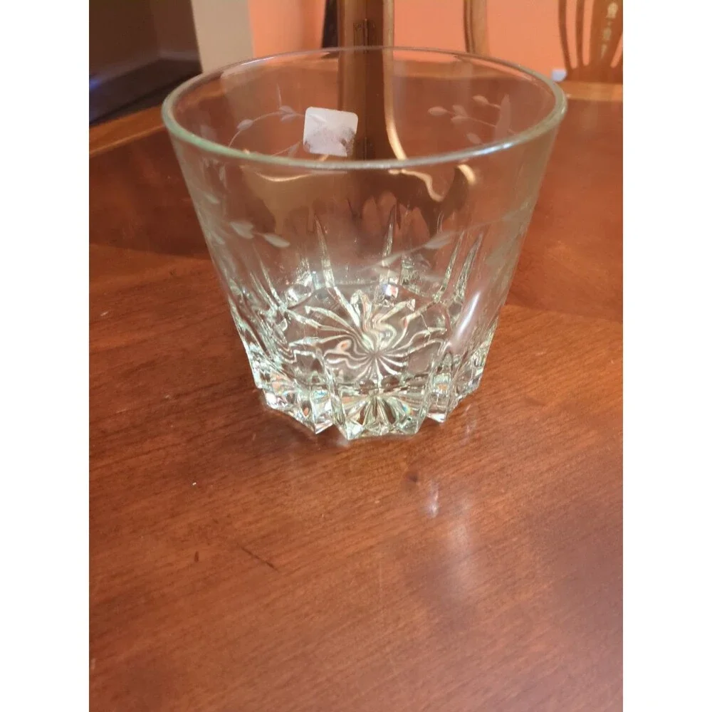 Vintage Heavy PRINCESS HOUSE 1980's Crystal Ice Bucket Heritage Etched Pattern.